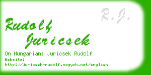 rudolf juricsek business card